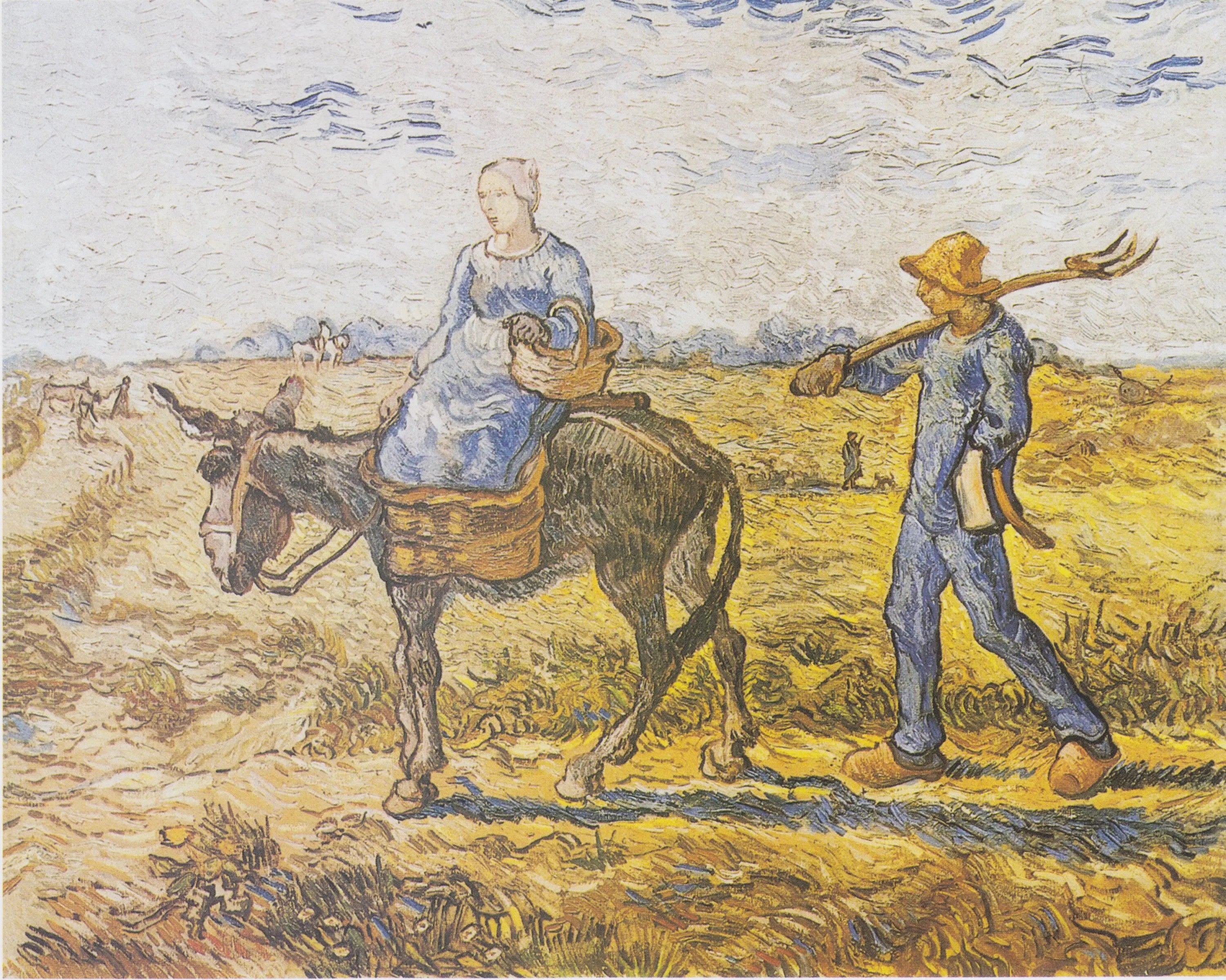Reproduction du tableau « Matin. Au travail (après Millet) - Vincent van Gogh » par Alpha Reproduction en peinture à l’huile