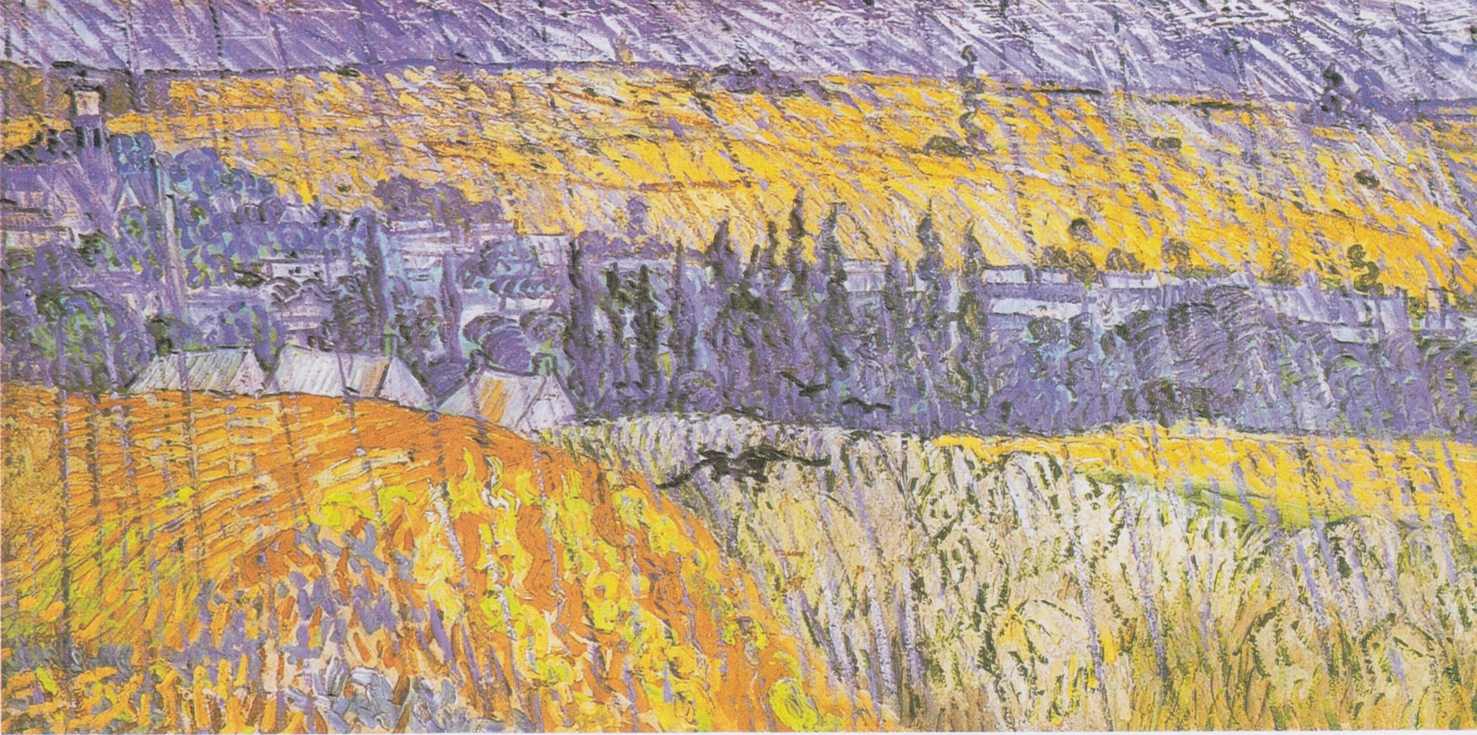 Reproduction du tableau « Paysage d'Auvers sous la pluie - Vincent van Gogh » par Alpha Reproduction en peinture à l’huile