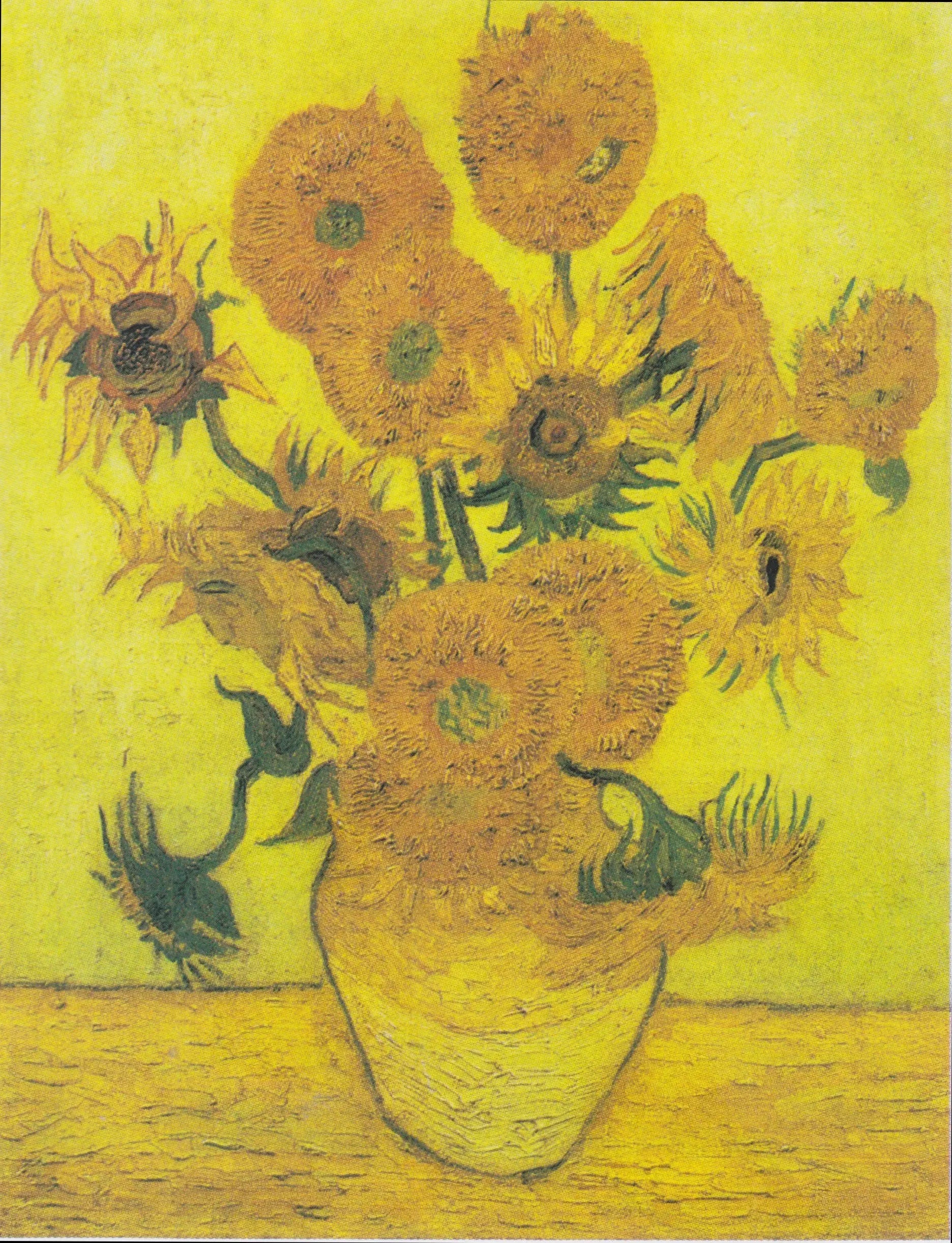 Reproduction du tableau « Nature morte : Vase avec quinze tournesols - Vincent van Gogh » par Alpha Reproduction en peinture à l’huile