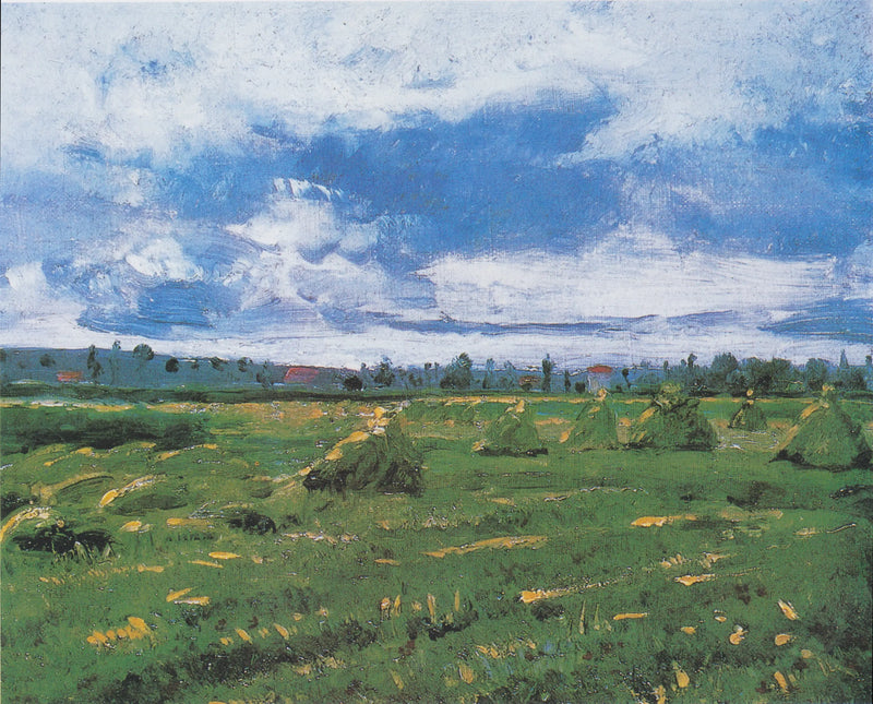 שדות חיטה עם ערימות - Vincent van Gogh