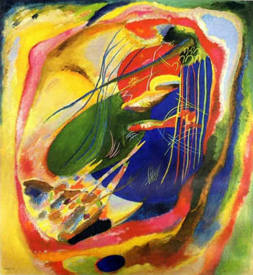 Tableau avec trois étoiles - Vassily Kandinsky
