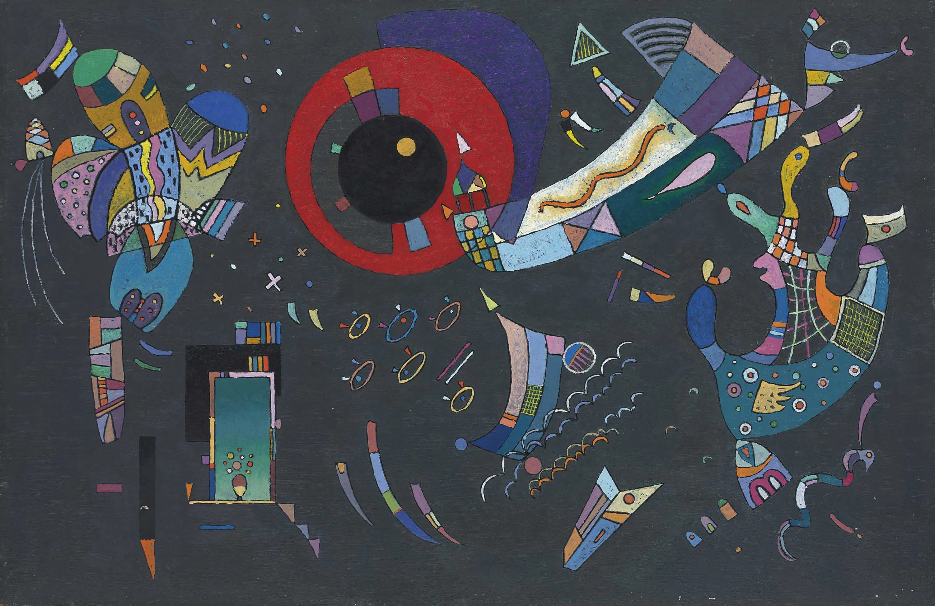 Reproduction du tableau « Autour du cercle - Vassily Kandinsky » par Alpha Reproduction en peinture à l’huile