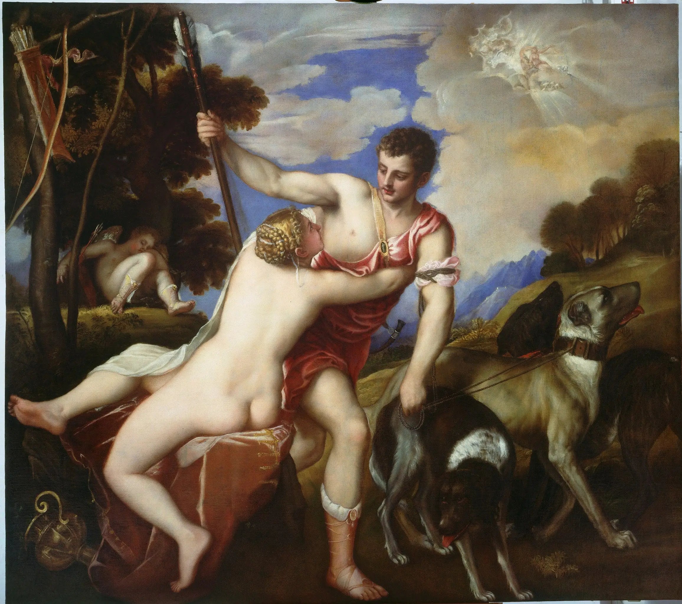 Vénus et Adonis - Titian - Alpha Reproduction