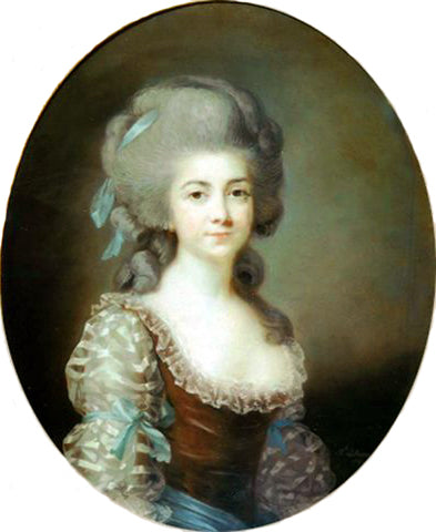 Portrait d'Antoinette Saint-Huberty (1756-1812), actrice française. - Élisabeth Vigée Le Brun
