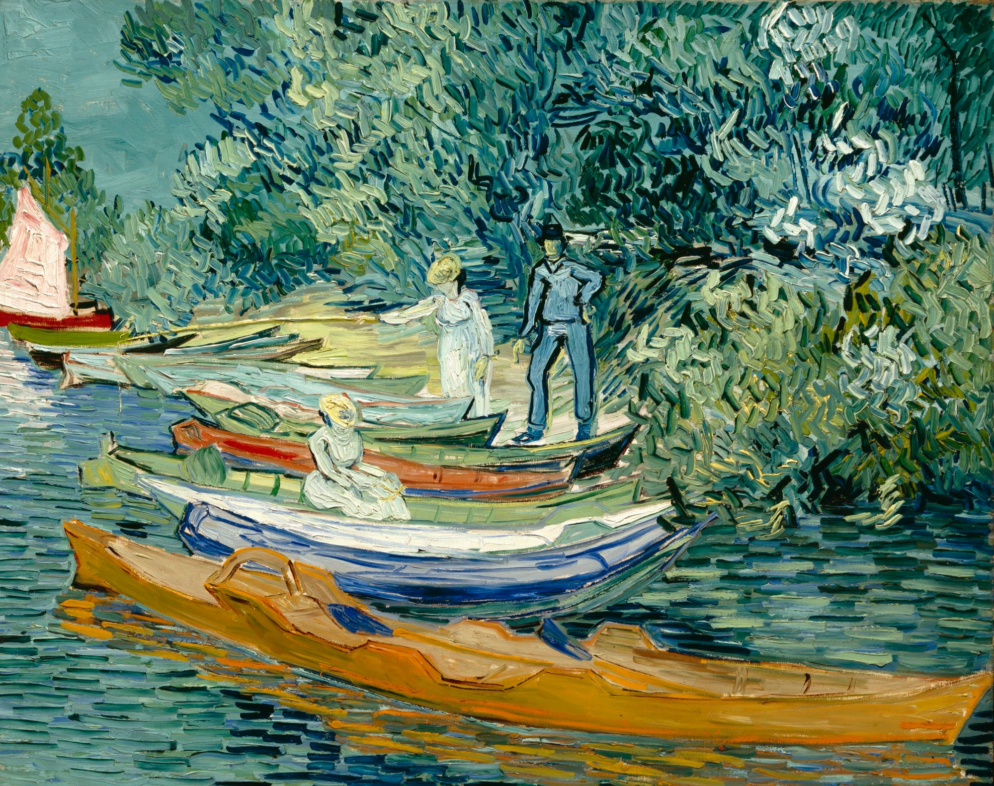 Reproduction du tableau « Banque de l'Oise à Auvers - Vincent van Gogh » par Alpha Reproduction en peinture à l’huile