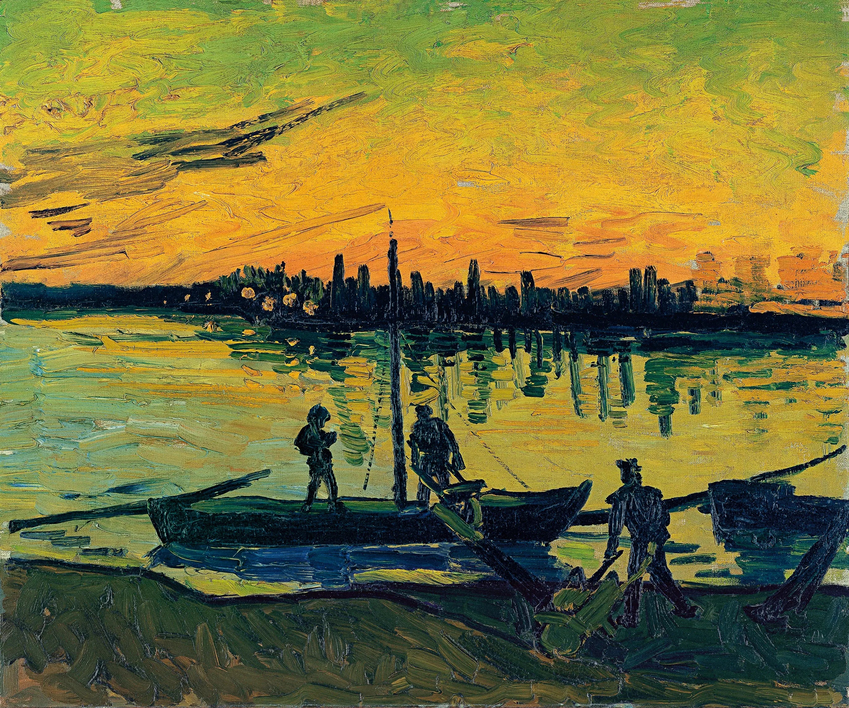 Reproduction du tableau « Les dockers à Arles - Vincent van Gogh » par Alpha Reproduction en peinture à l’huile