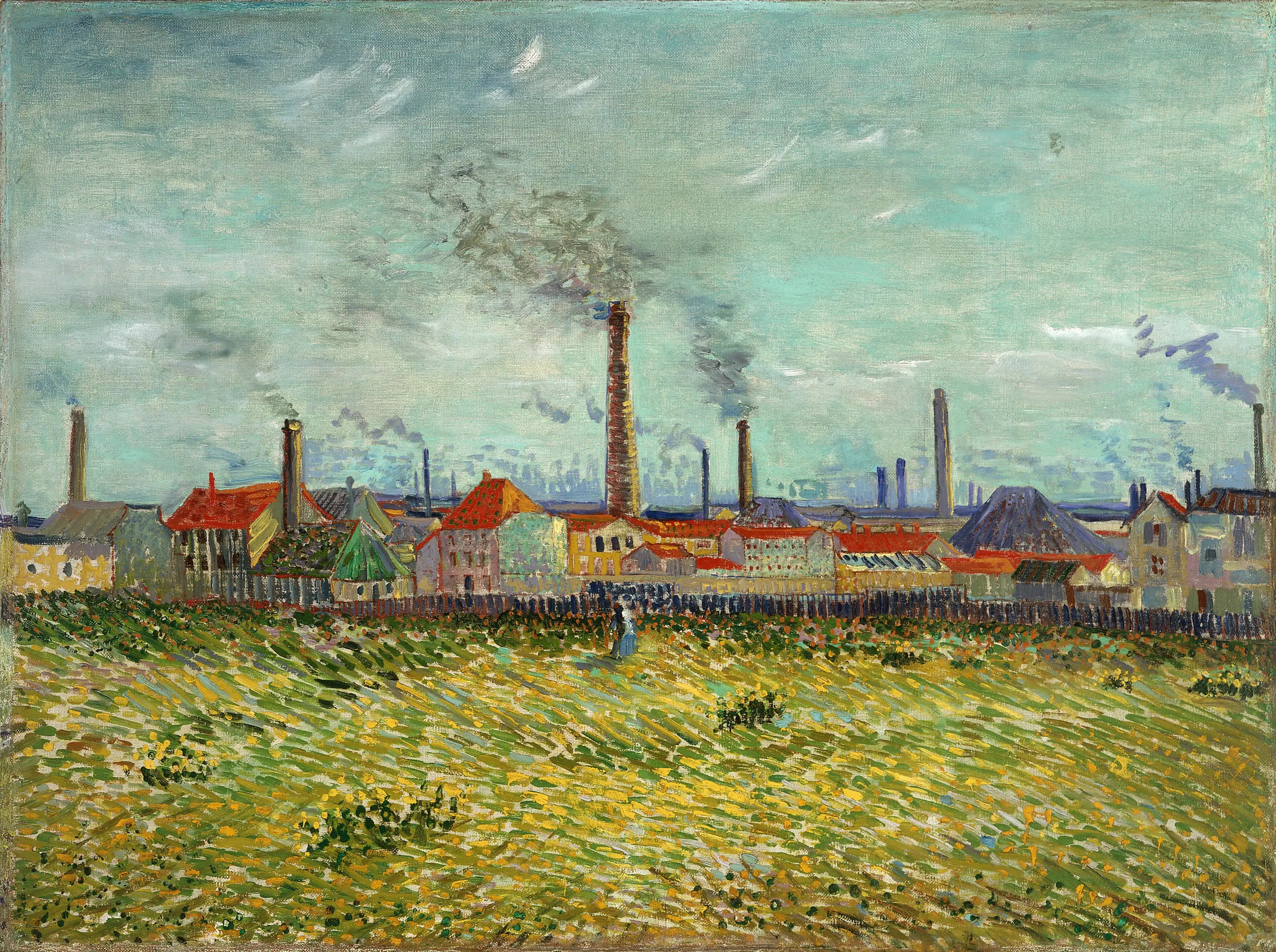 Reproduction du tableau « Usines à Asnières - Vincent van Gogh » par Alpha Reproduction en peinture à l’huile