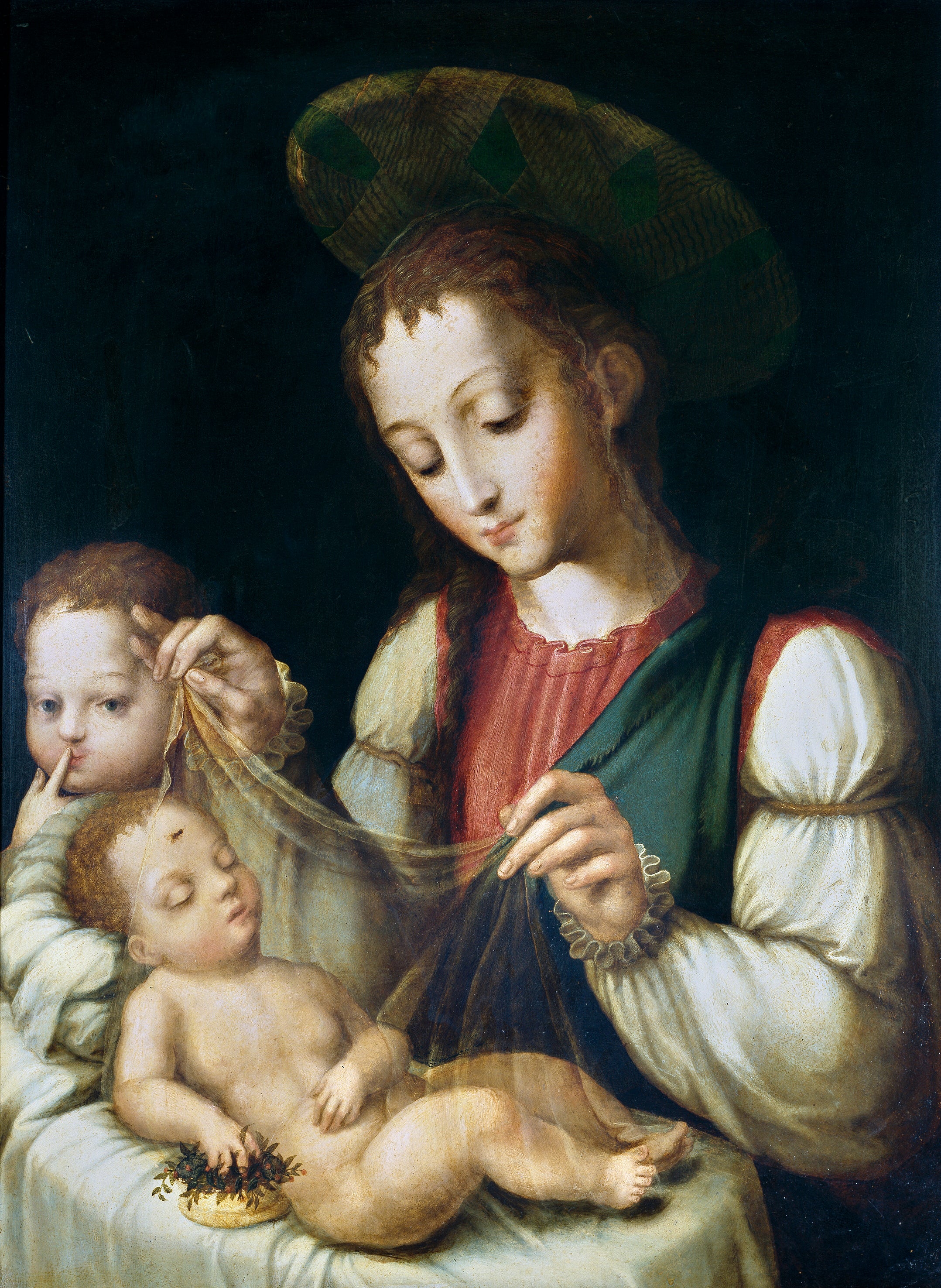 La Vierge à l'Enfant avec le petit saint Jean-Baptiste - Luis de Morales
