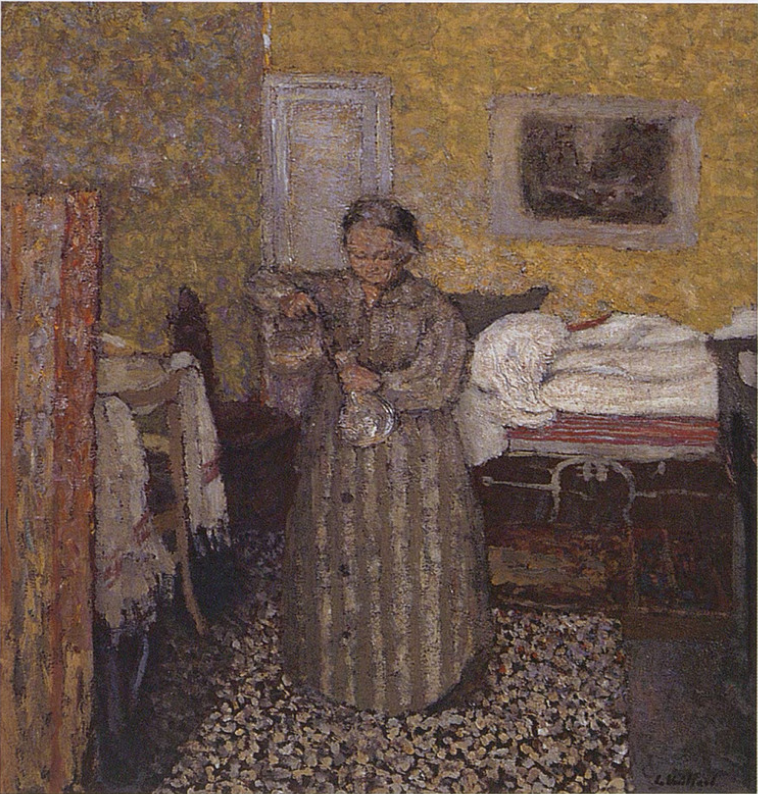 Madame Vuillard remplit une carafe - Édouard Vuillard