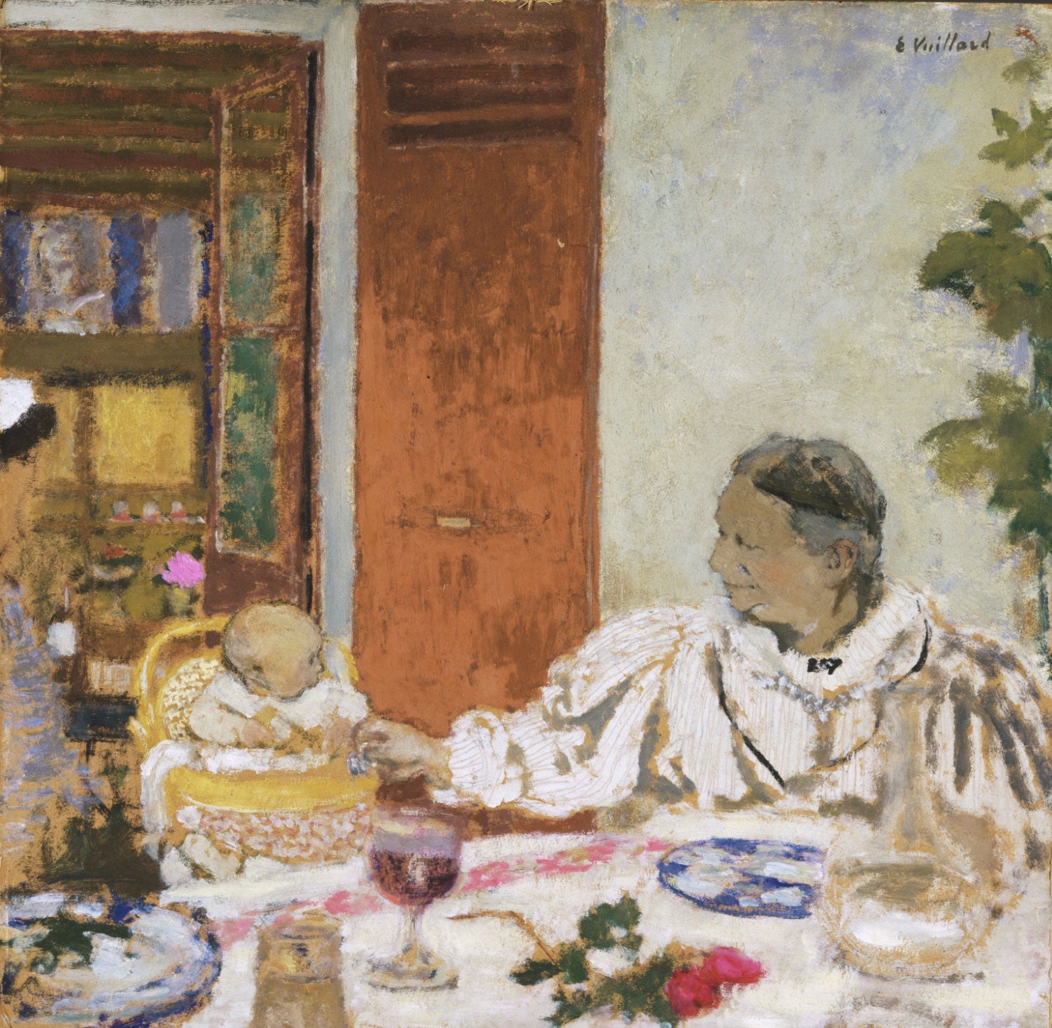 La grand-mère. À table - Édouard Vuillard