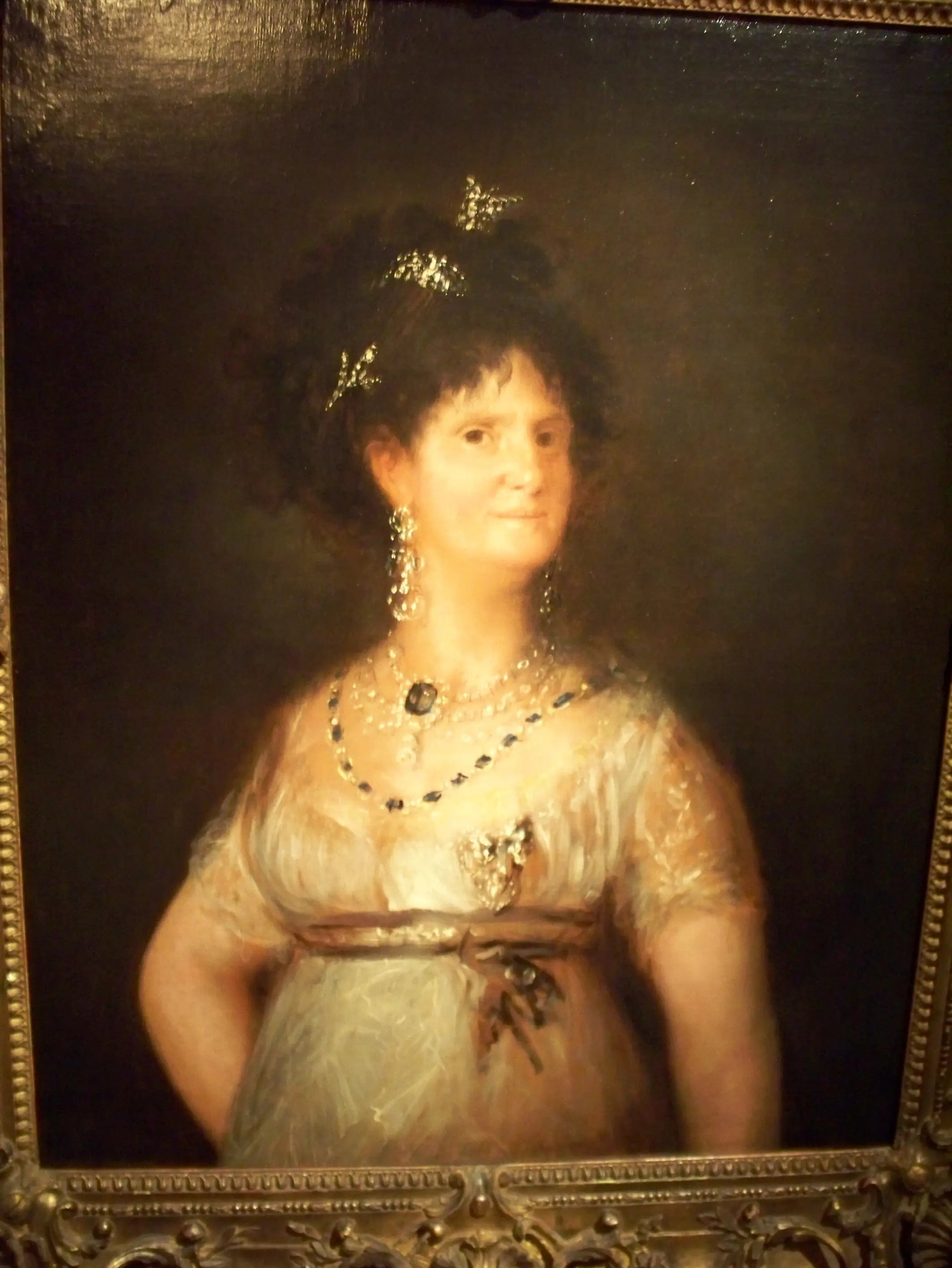 Reproduction du tableau « Portrait de la reine Marie-Louise d'Espagne - Francisco de Goya » par Alpha Reproduction en peinture à l’huile