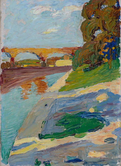 Reproduction du tableau « Munich - L'Isar - Vassily Kandinsky » par Alpha Reproduction en peinture à l’huile