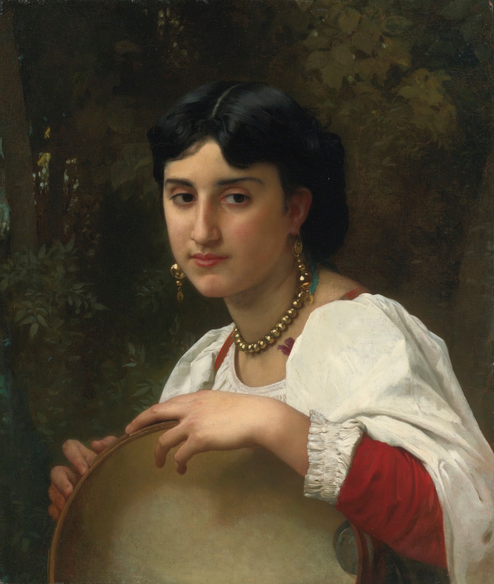 Reproduction du tableau « Italienne au tambourin - Bouguereau » par Alpha Reproduction en peinture à l’huile