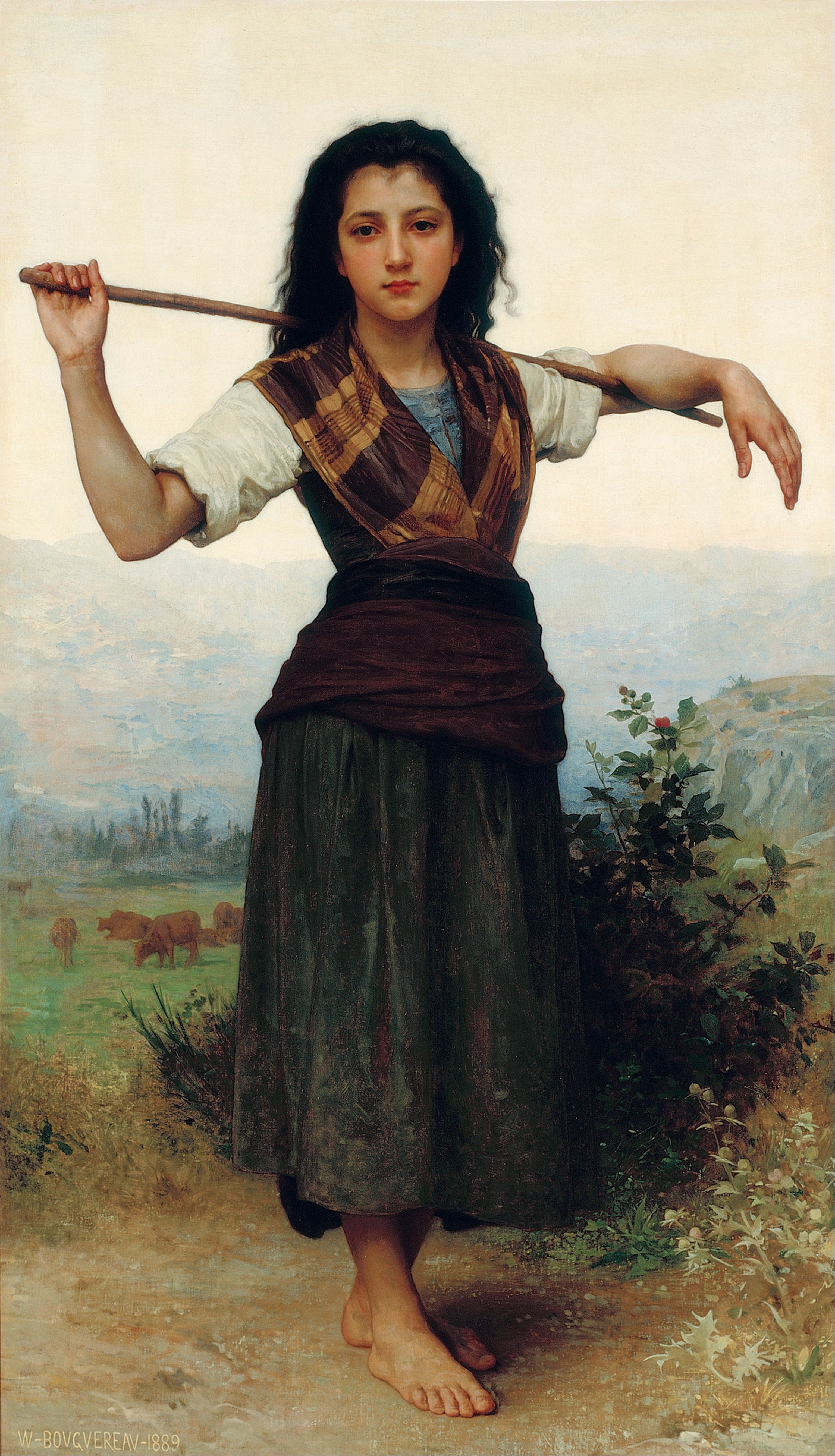 Reproduction du tableau « Pastourelle - Bouguereau » par Alpha Reproduction en peinture à l’huile
