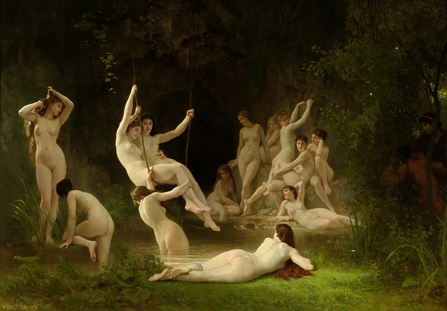 Reproduction du tableau « Le Nymphée - Bouguereau » par Alpha Reproduction en peinture à l’huile