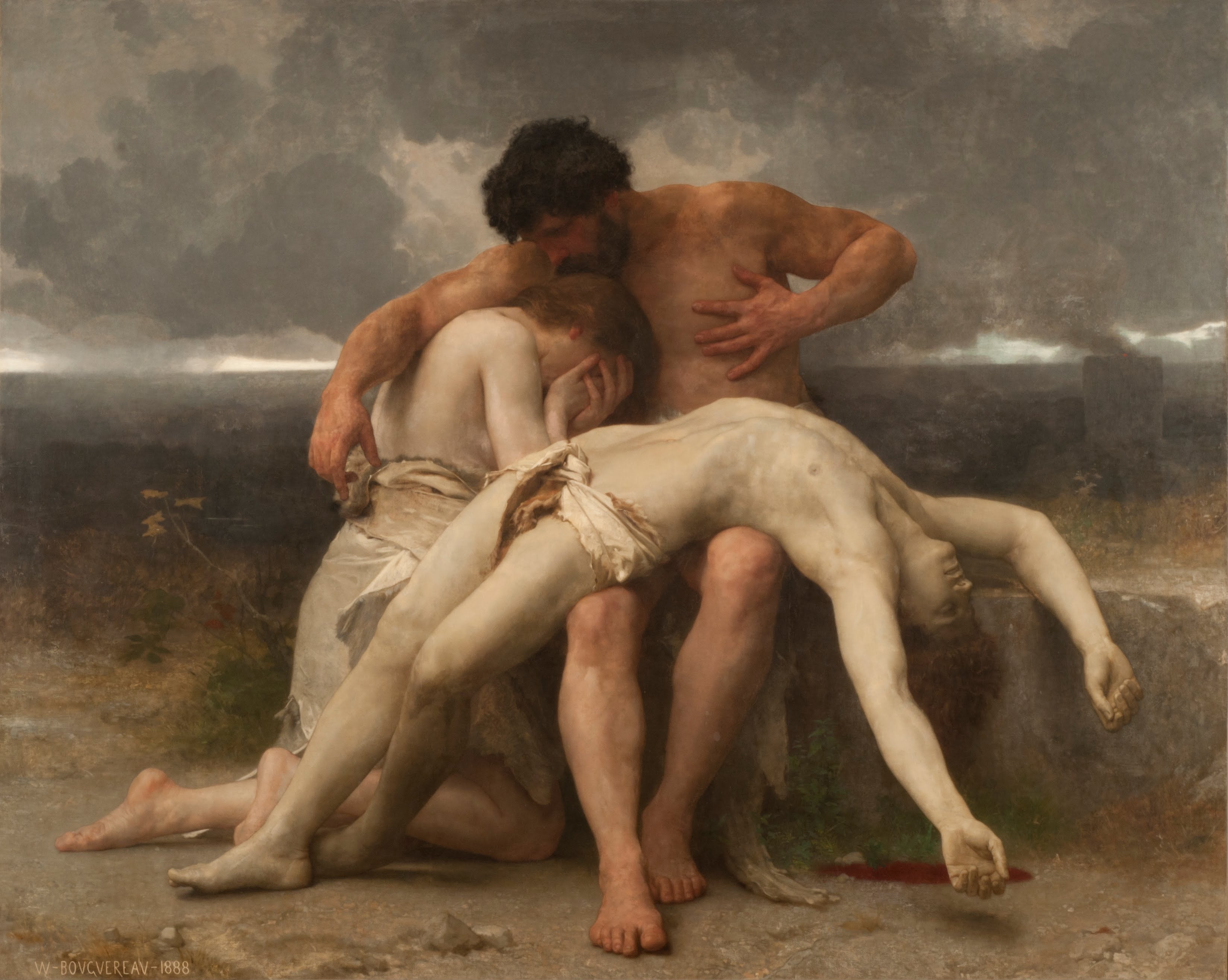 Reproduction du tableau « Premier Deuil - Bouguereau » par Alpha Reproduction en peinture à l’huile
