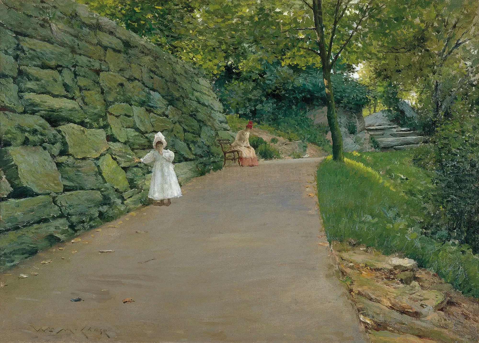 Dans le parc (un sentier secondaire) - William Merritt Chase - Alpha Reproduction