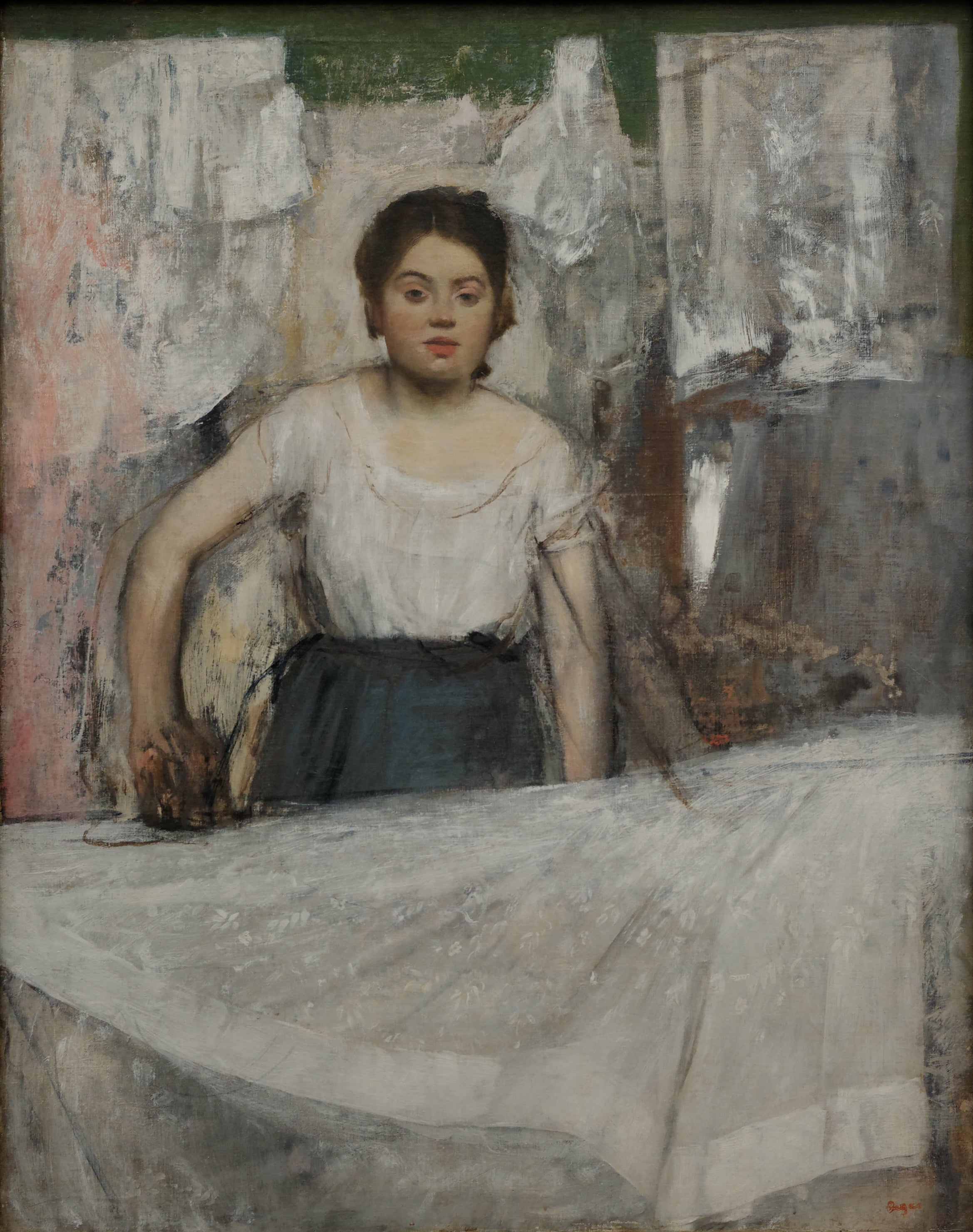 Reproduction du tableau « La repasseuse - Edgar Degas » par Alpha Reproduction en peinture à l’huile