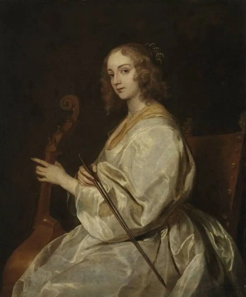 Portrait d’une femme jouant de la viole de gambe anciennement identifiée comme Margaret Lemon - Antoine van Dyck