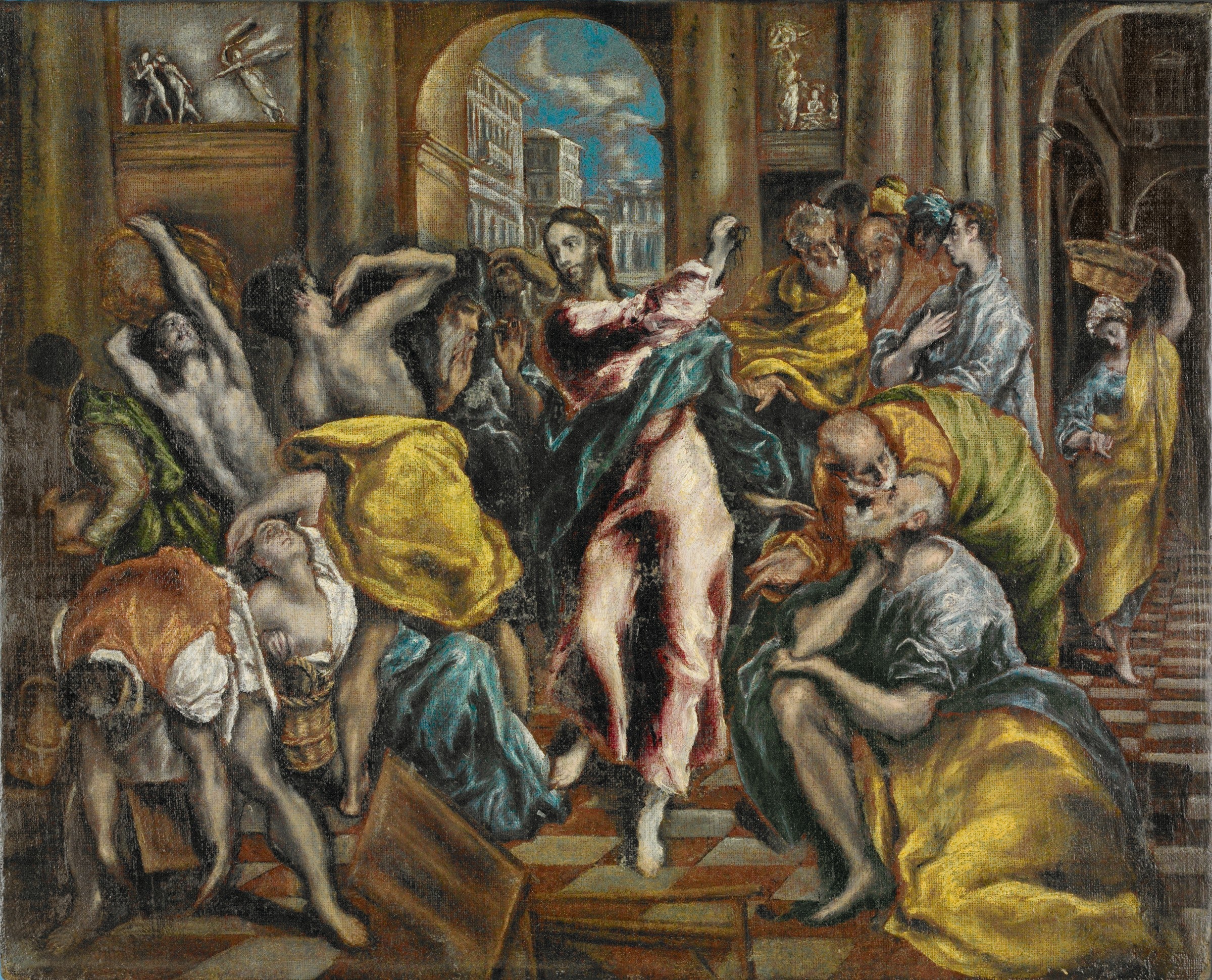 Le Christ chassant les changeurs du Temple - El Greco