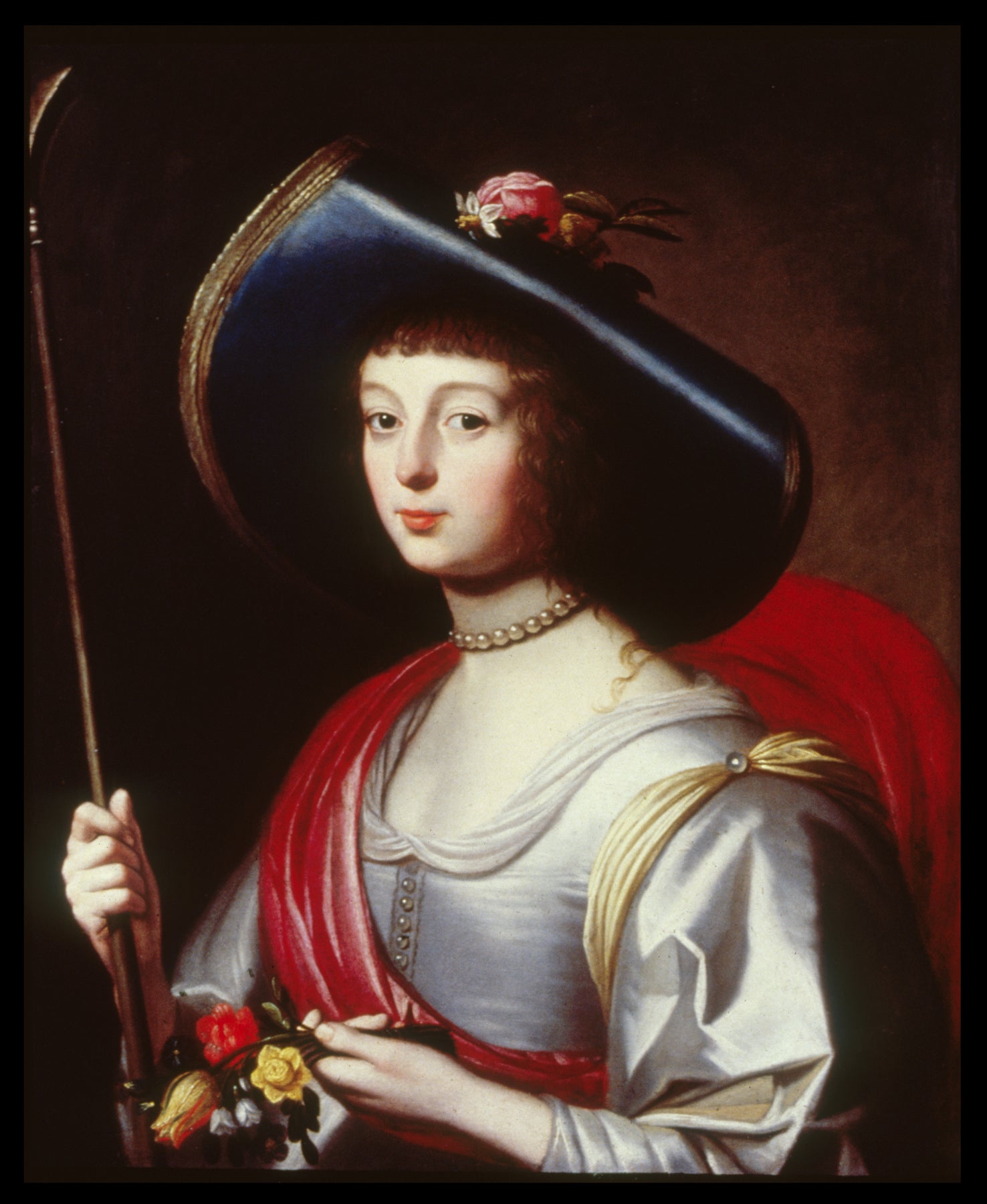 Portrait d'une dame de la cour en bergère - Gerrit van Honthorst
