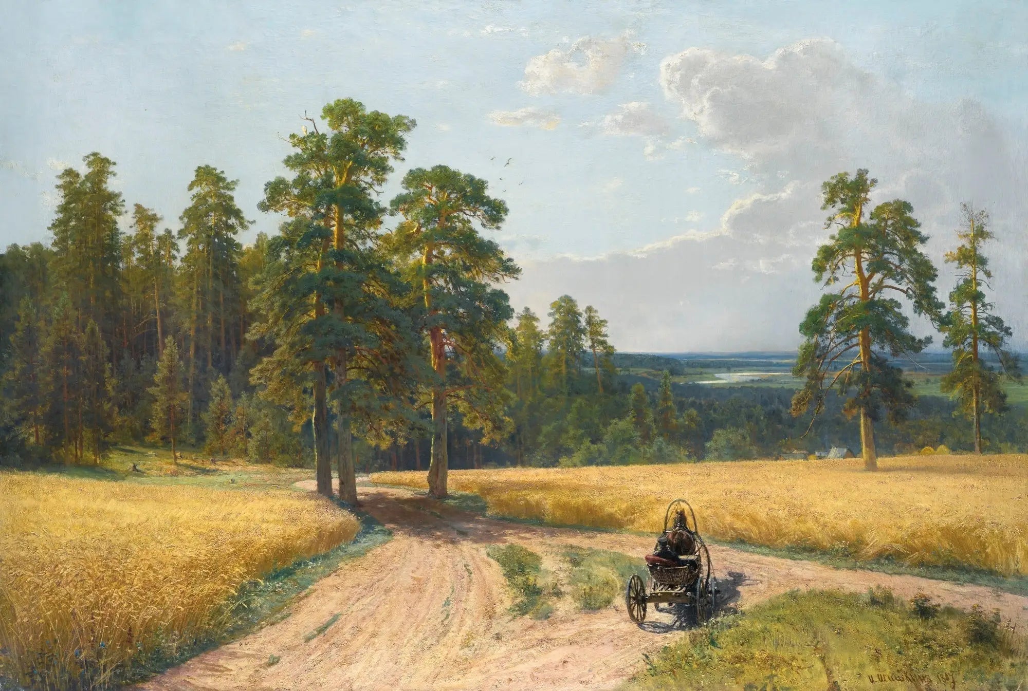 À l'orée de la forêt de pins - Ivan Chichkine image 1 reproduction de peinture à l’huile