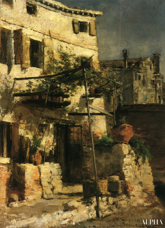 A Venetian Scene - John Henry Twachtman - Reproductions de tableaux et peintures haut de gamme