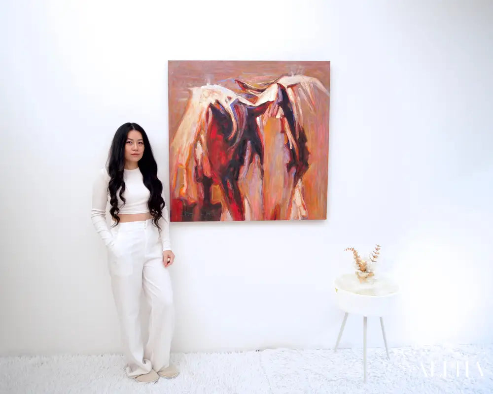 Abstract Horse – Somchai | 100 x 100 cm Reproductions de tableaux à la peinture à l’huile