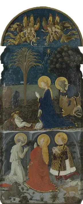 הוקרת התינוק ישוע עם הקדוש ירמיה, מרים המגדלית הקדושה וסט אוסטאש - פאולו אוצ'לו
