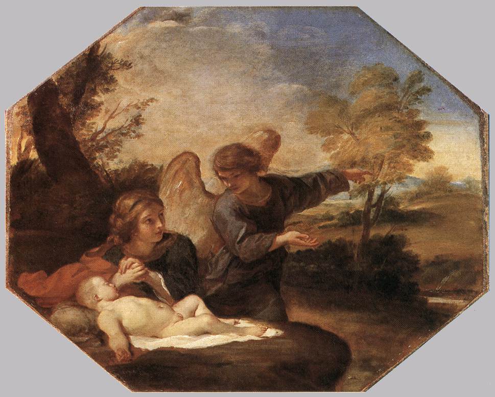 Agar et Ismaël dans le désert - Andrea Sacchi - Alpha Reproduction