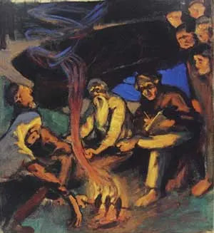 Lönnrot et les chanteurs de runes, peinture d’Akseli Gallen-Kallela