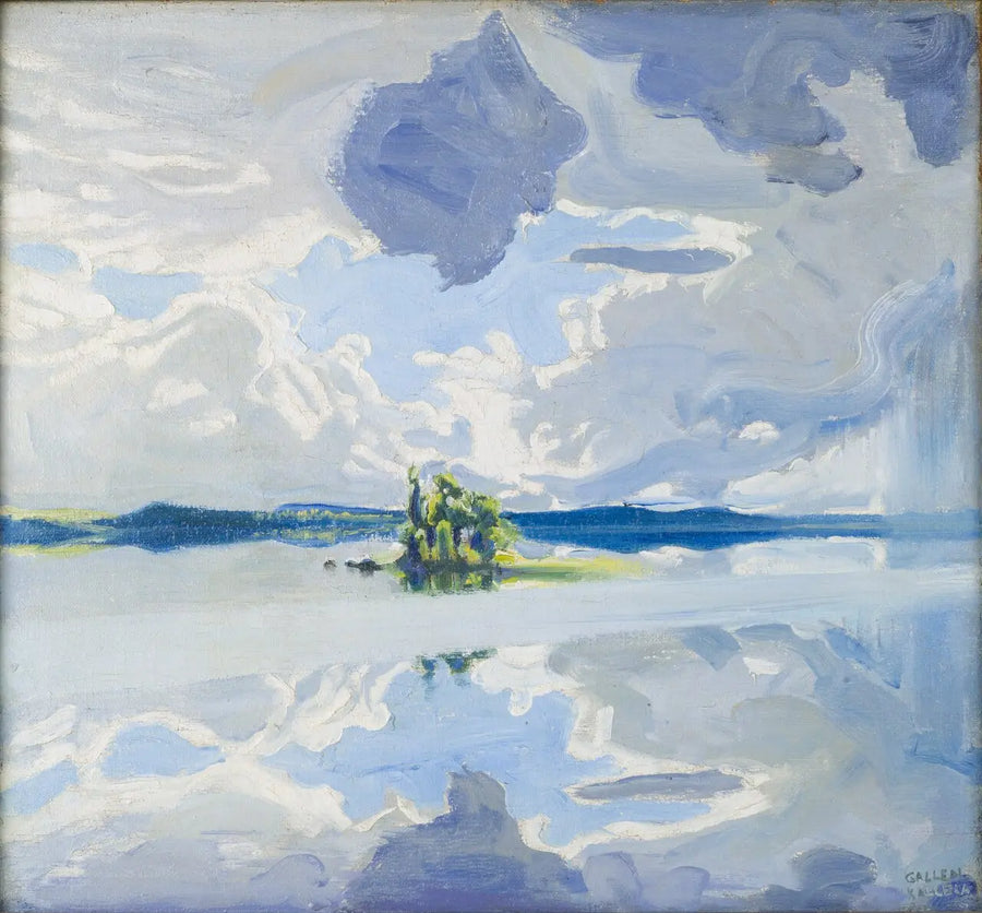 Nuages au-dessus du lac, peinture d’Akseli Gallen-Kallela