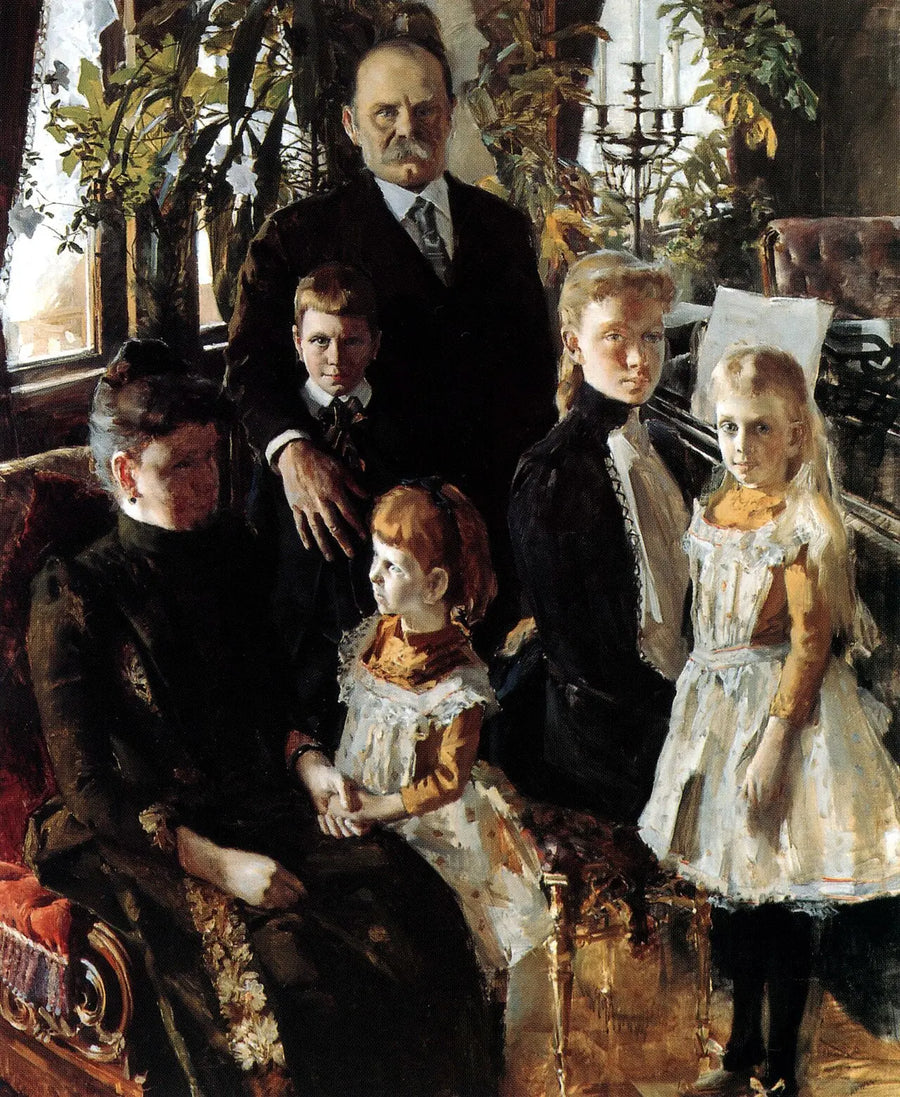 Antti Ahlström et sa famille, peinture d’Akseli Gallen-Kallela