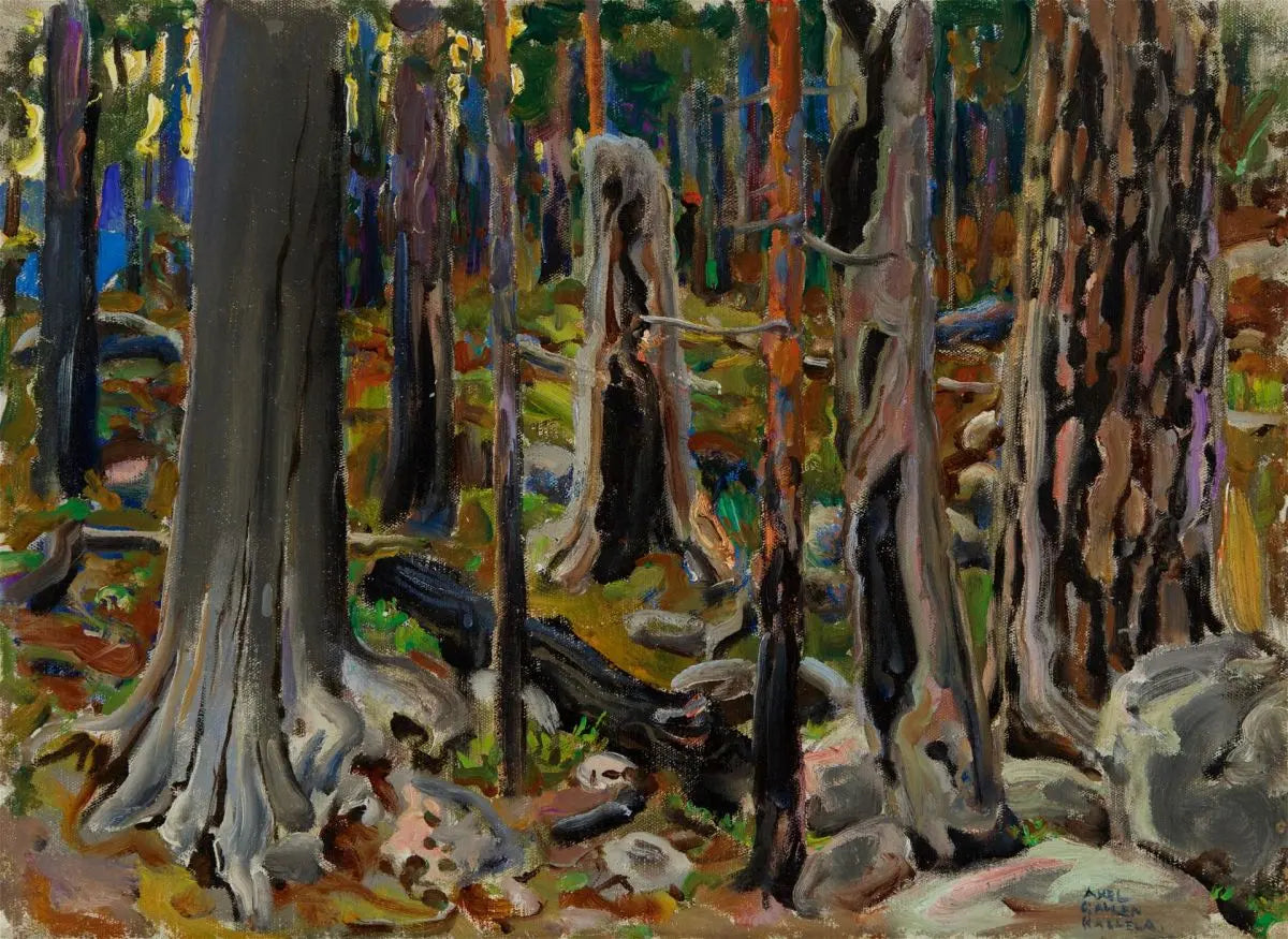Forêt brûlée, peinture d’Akseli Gallen-Kallela