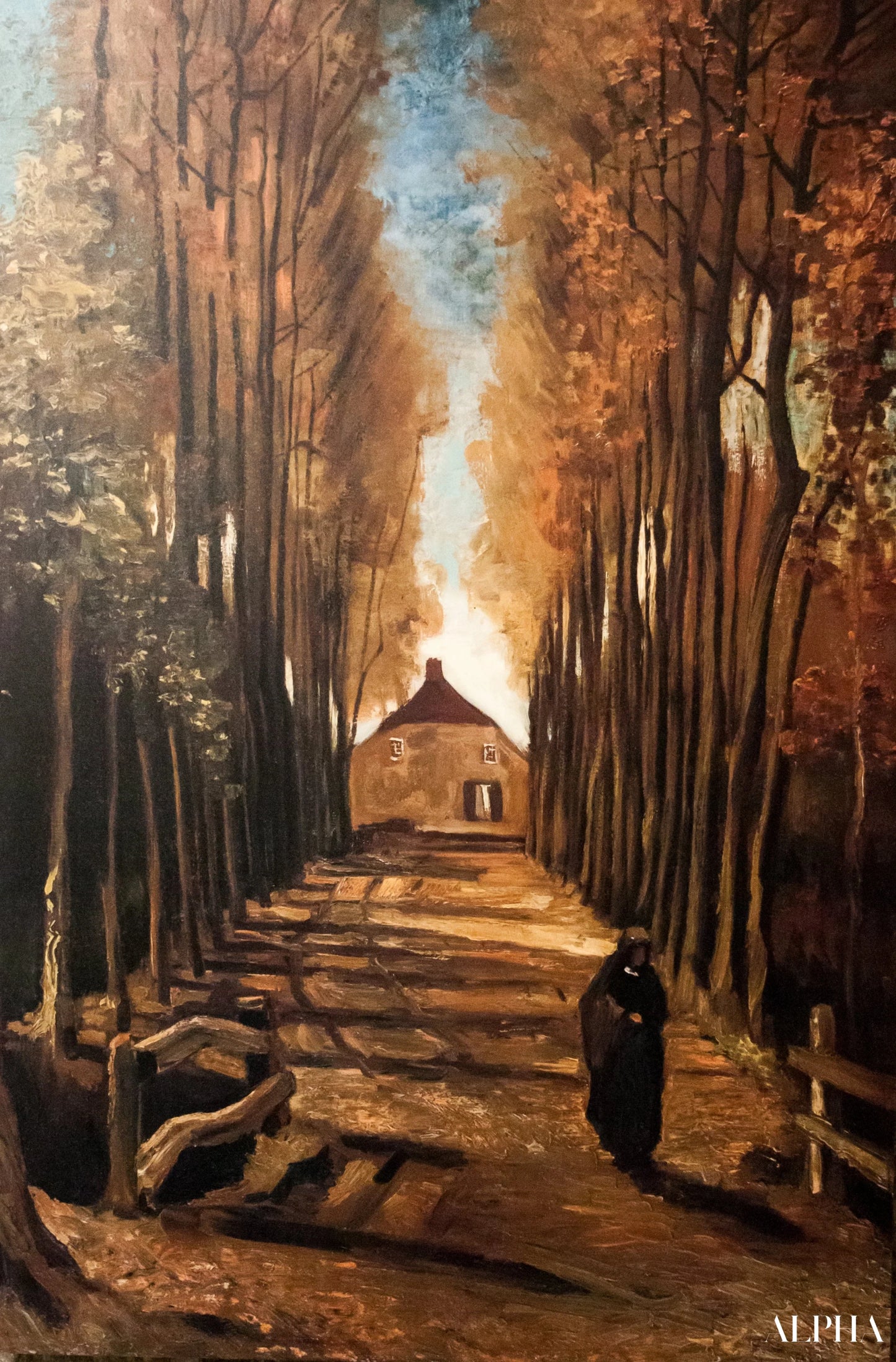 Allée de peupliers en automne - Van Gogh - Reproductions de tableaux et peintures haut de gamme