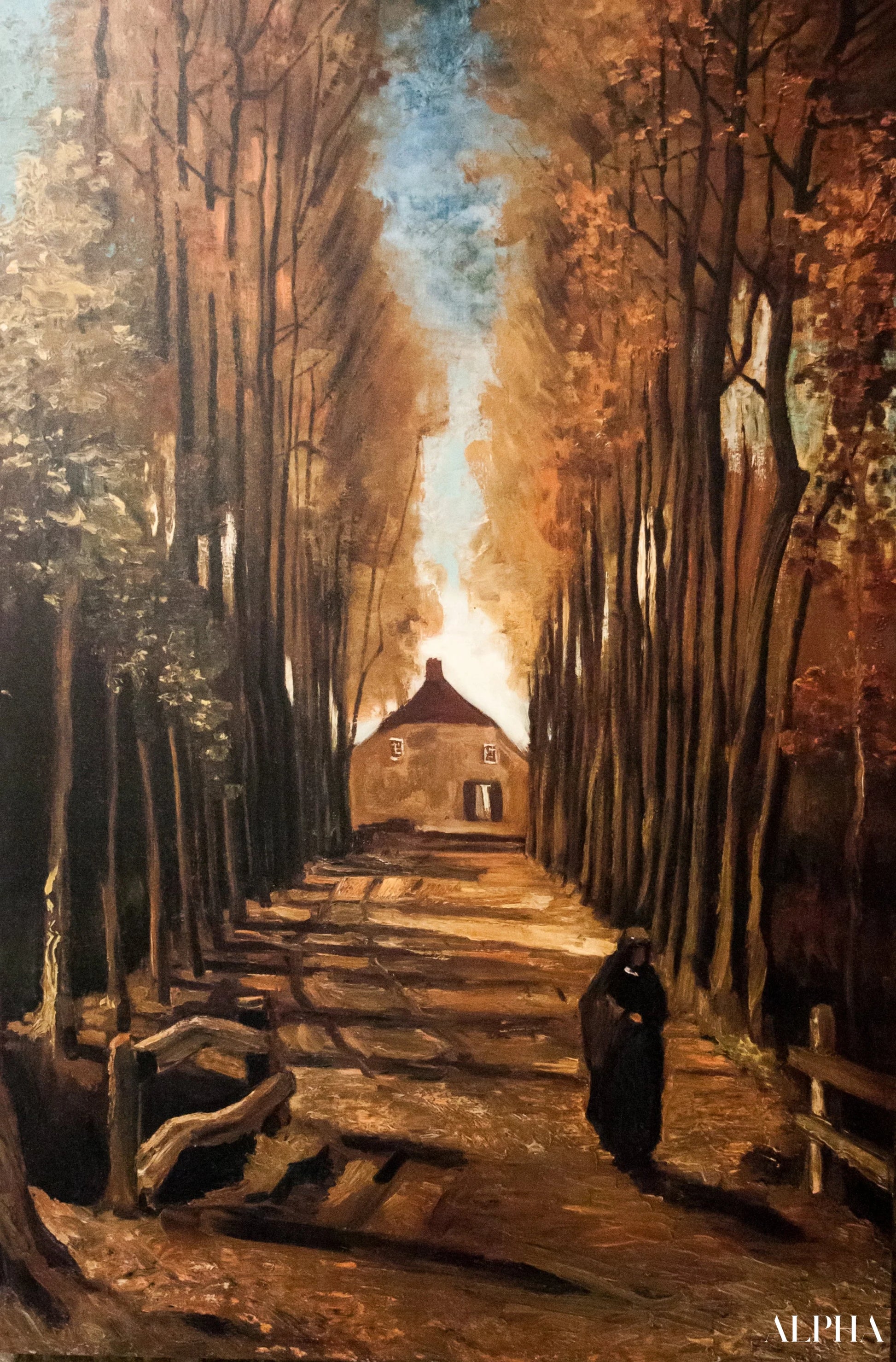 Allée de peupliers en automne - Van Gogh - Reproductions de tableaux et peintures haut de gamme