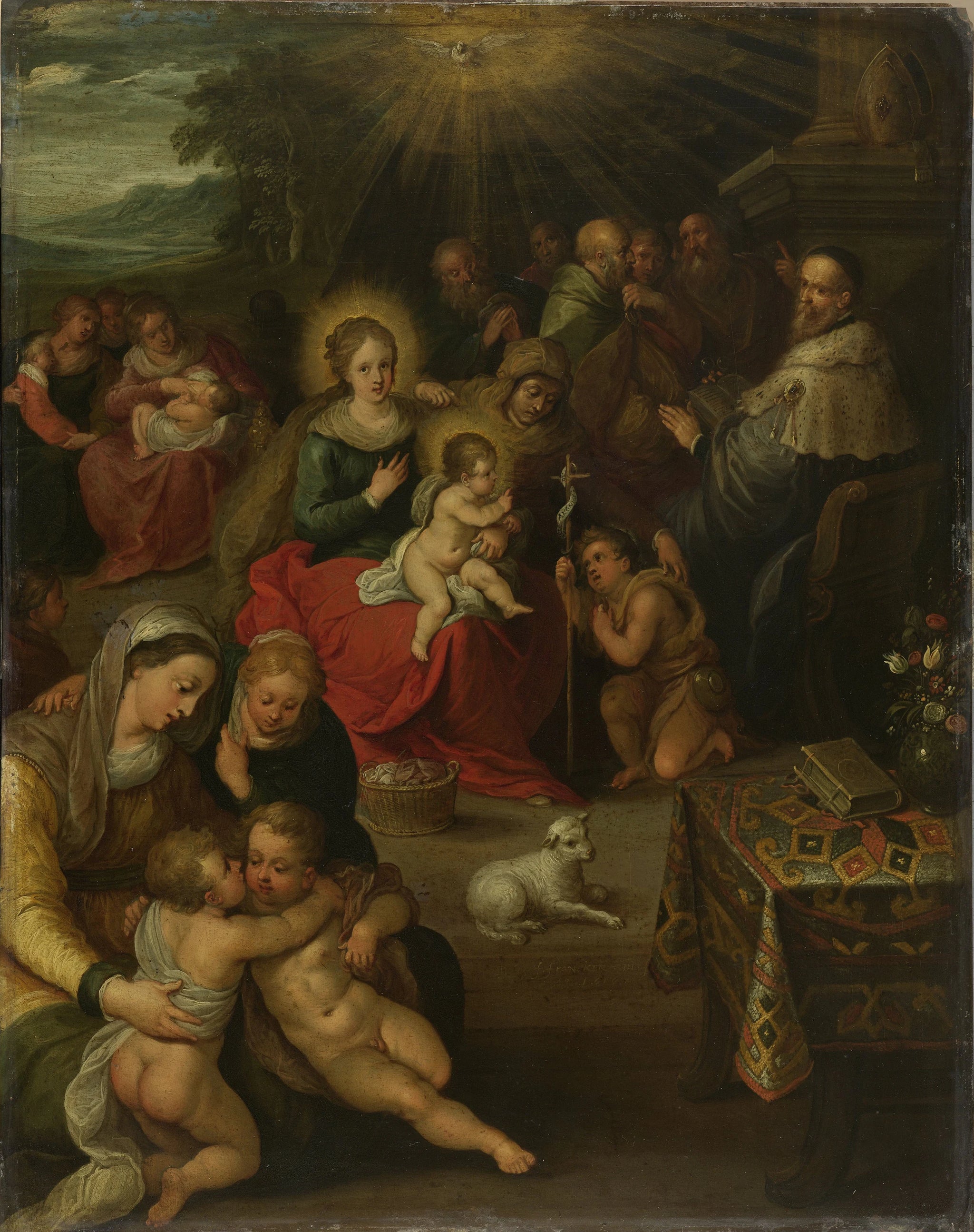 Allégorie de l'Enfant Jésus comme agneau de Dieu - Frans II Francken