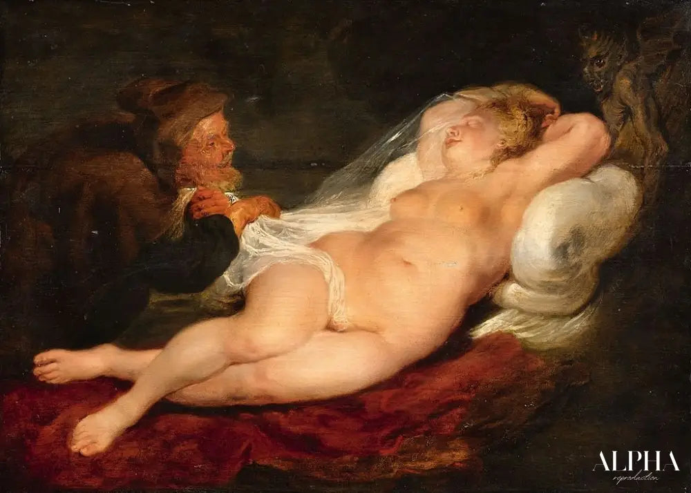 Angélique et l'Ermite - Peter Paul Rubens - Reproductions de tableaux et peintures haut de gamme