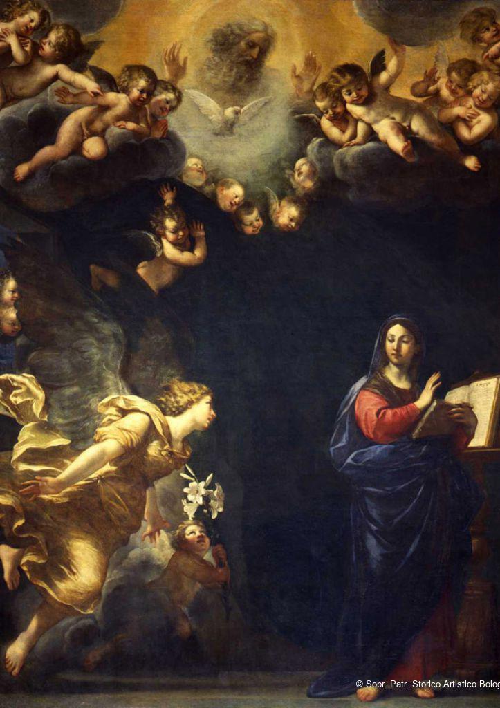 Annonciation avec Dieu le Père - Francesco Albani image 1 copie de tableau peinte à la main