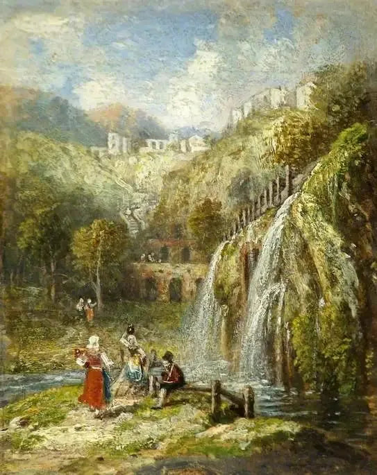אקוודוקט ומפלים ליד רומא - ג. מ. ו. טרנר