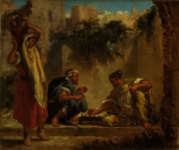 ערבים משחקים שחמט - אוגוסט דלקרואה