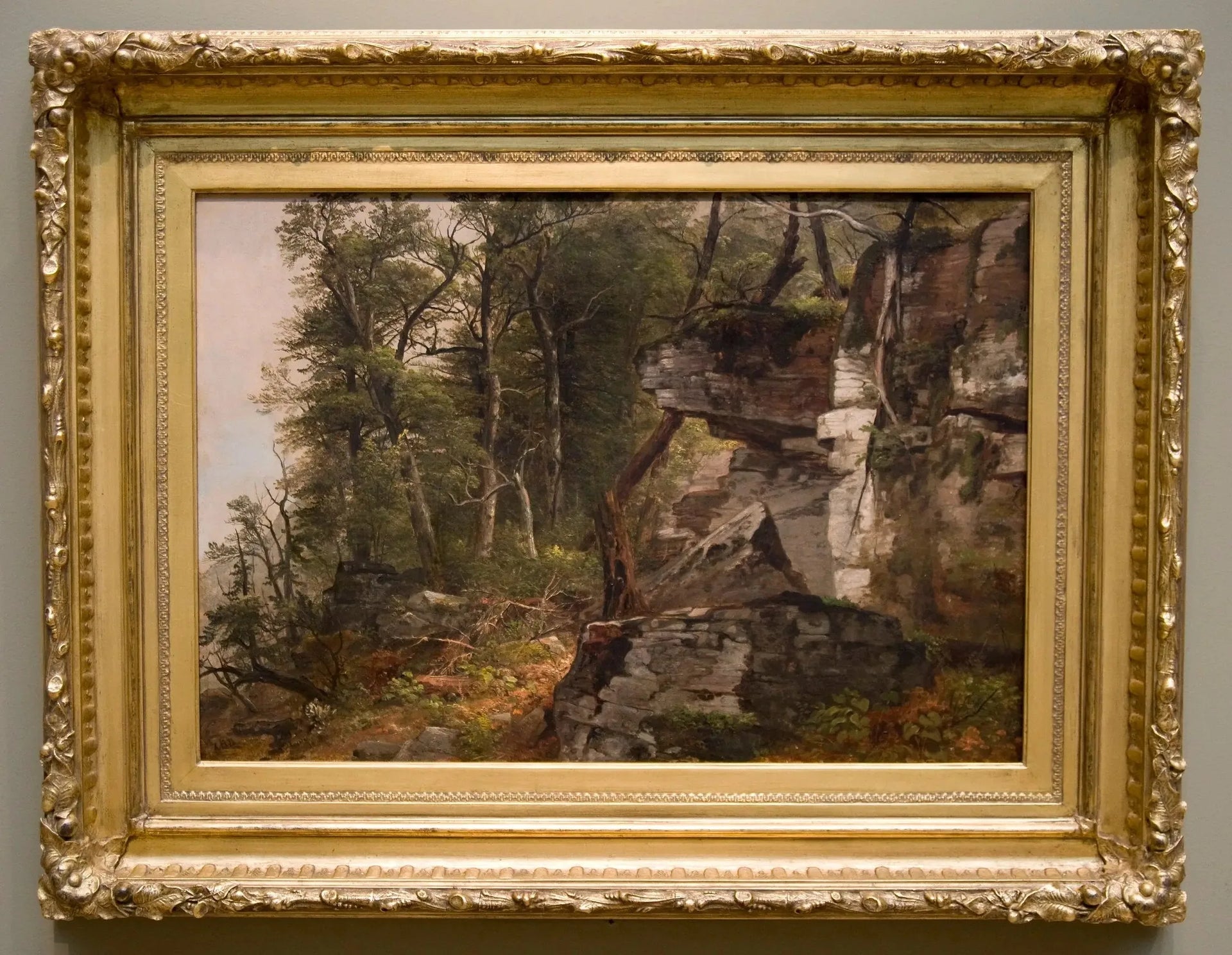 Arbres sur une colline rocheuse - Asher Brown Durand image 1 tableau peint à l’huile sur toile