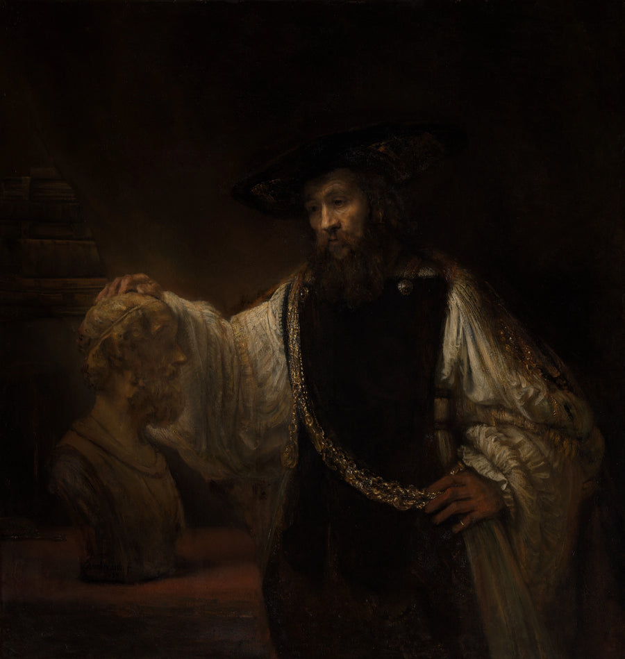 Aristote contemplant le buste d’Homère — Rembrandt, 1653, Metropolitan Museum of Art