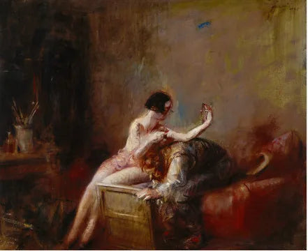 Artiste et modèle - Jean-Louis Forain image 1 reproduction de peinture à l’huile