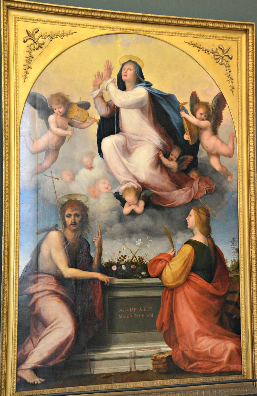 Assomption de la Vierge avec saint Jean-Baptiste et sainte Catherine d'Alexandrie - Fra Bartolomeo image 1 reproduction de peinture à l’huile