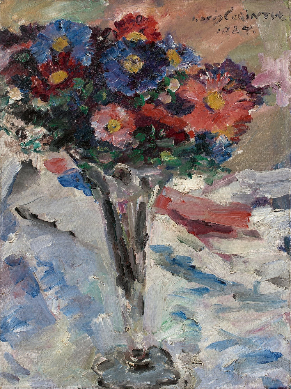 Astern im Kelchglas - Lovis Corinth image 1 copie peinte à la main à l’huile