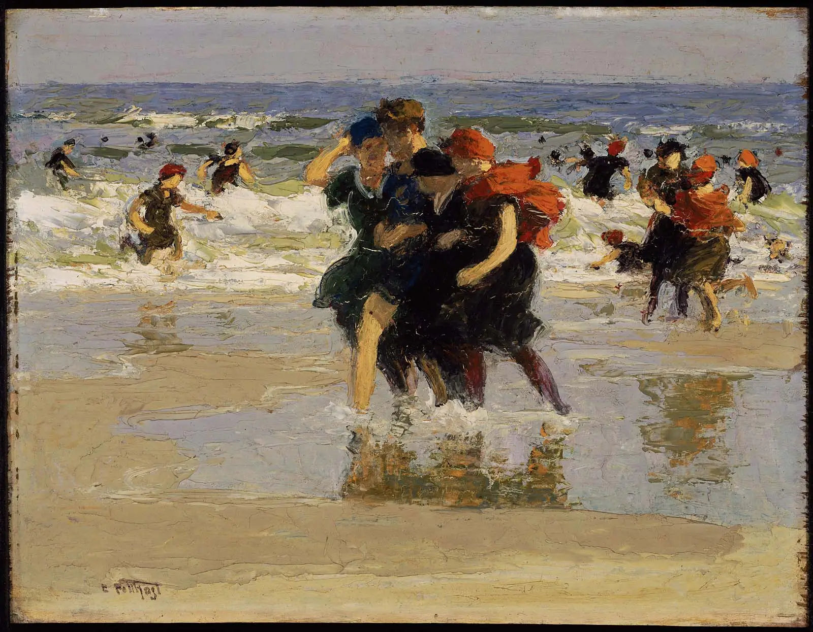 Au bord de la mer - Edward Henry Potthast - Alpha Reproduction