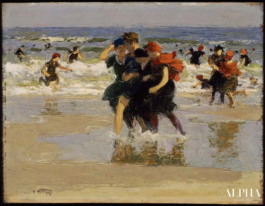 At the Seaside - Edward Henry Potthast - Reproductions de tableaux et peintures haut de gamme