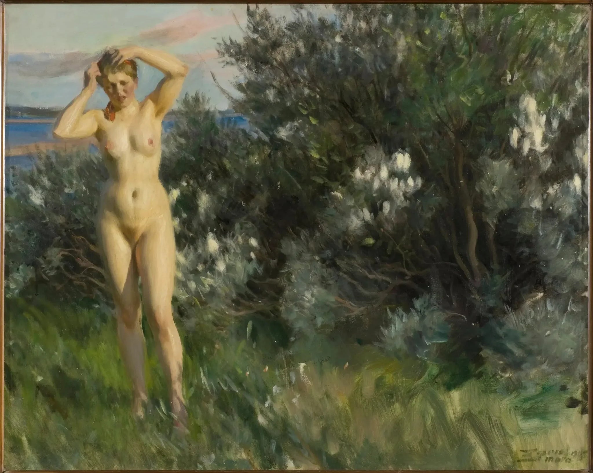 Au bord du lac Siljan - Anders Zorn image 1 reproduction réalisée par Alpha Reproduction