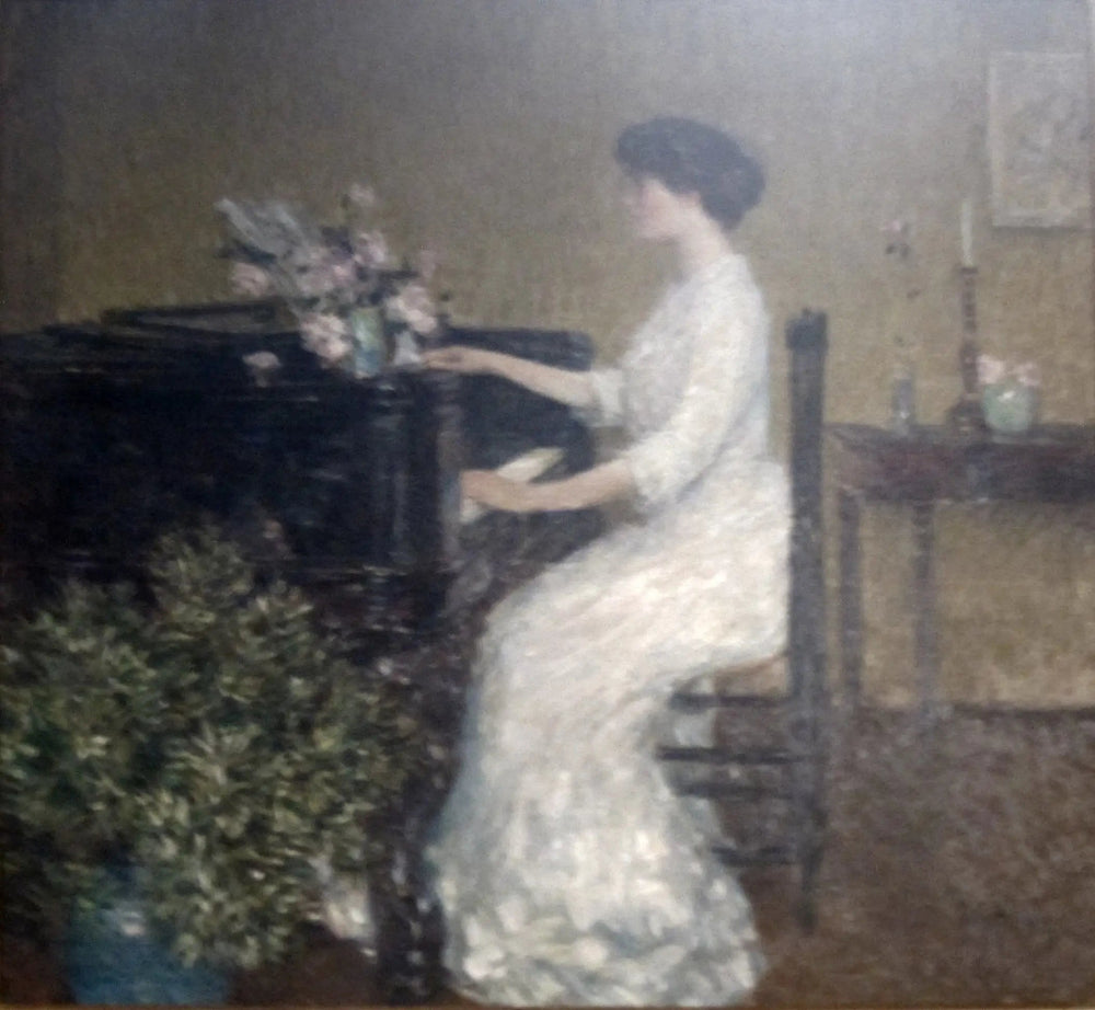 Au piano - Childe Hassam image 1 copie peinte à la main à l’huile